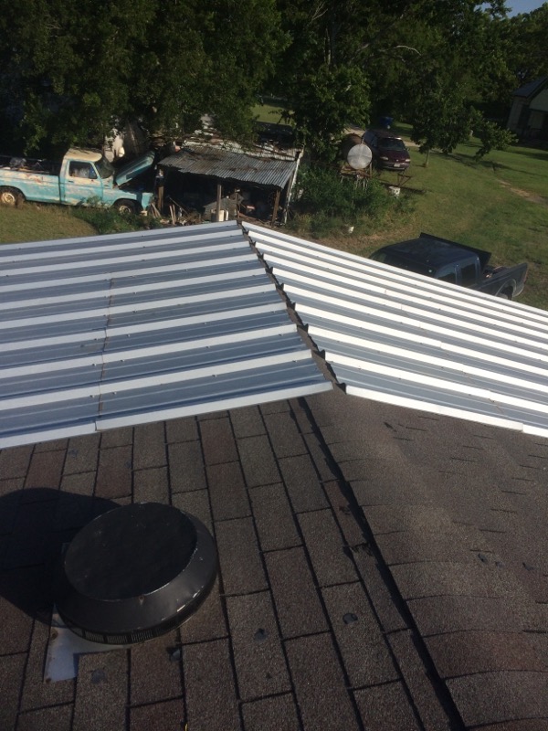 Reroof from composition shingles to metal roofing on residential home — Heritage Roofing Stephenville TX